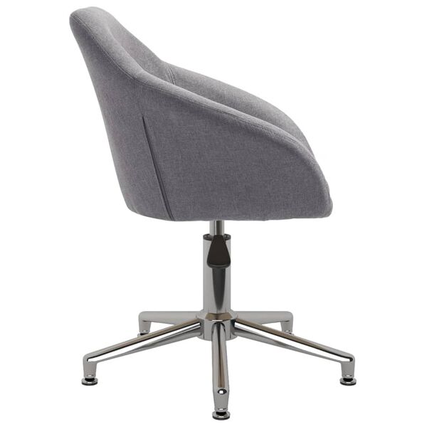 vidaXL drejelige spisebordsstole 2 stk. stof lysegr&aring;