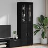 vidaXL Highboard med d&oslash;r FLORIN Sort 60 x 35 x 182 cm Konstrueret tr&aelig;