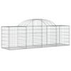 vidaXL buede gabionkurve 15 stk. 200x50x60/80 cm galvaniseret jern