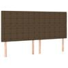 vidaXL sengegavl m&oslash;rkebrun 160x5x118/128 cm stof