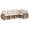 vidaXL Havesofa S&aelig;t 5 stk. Beige og cremehvid polyrattan