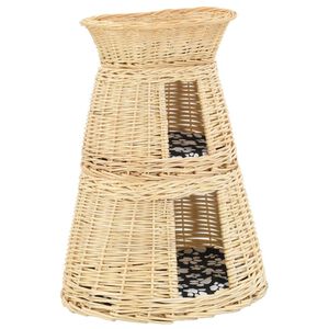 vidaXL kattekurve med hynder 3 stk. 47 x 34 x 60 cm naturligt piletr&aelig;