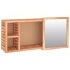 vidaXL spejlskab 80x17x34 cm massivt valn&oslash;ddetr&aelig;