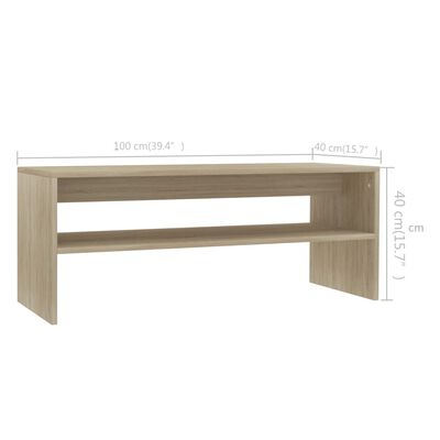 vidaXL sofabord 100x40x40 cm konstrueret træ sonoma-eg