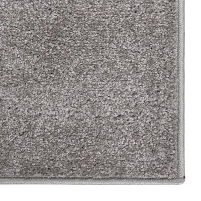 vidaXL gulvtæppe 80x150 cm kort luv grå