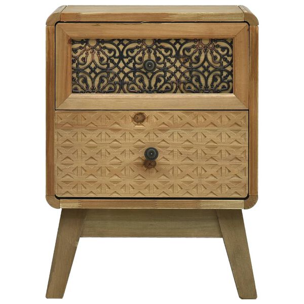 vidaXL sengeskab 37 x 30 x 51 cm tr&aelig; brun