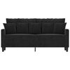 vidaXL 2-personers sofa 140 cm fl&oslash;jl sort