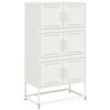 vidaXL sk&aelig;nk 68,5x38,5x123,5 cm st&aring;l hvid