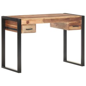 vidaXL skrivebord 110x50x76 cm massivt tr&aelig;
