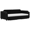 vidaXL daybed med udtræk og skuffer 90x190 cm stof sort