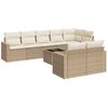 vidaXL sofas&aelig;t til haven 9 dele med hynder polyrattan beige