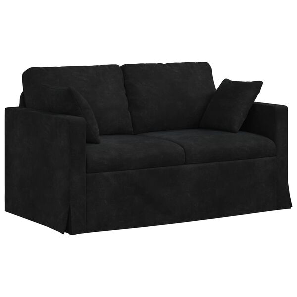 vidaXL Sofa Sort 138 x 78 x 80 cm Fl&oslash;jl