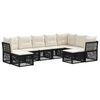 vidaXL Havesofa S&aelig;t 9 stk. Sort polyrattan