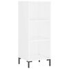 vidaXL skab 34,5x32,5x180 cm konstrueret træ hvid højglans