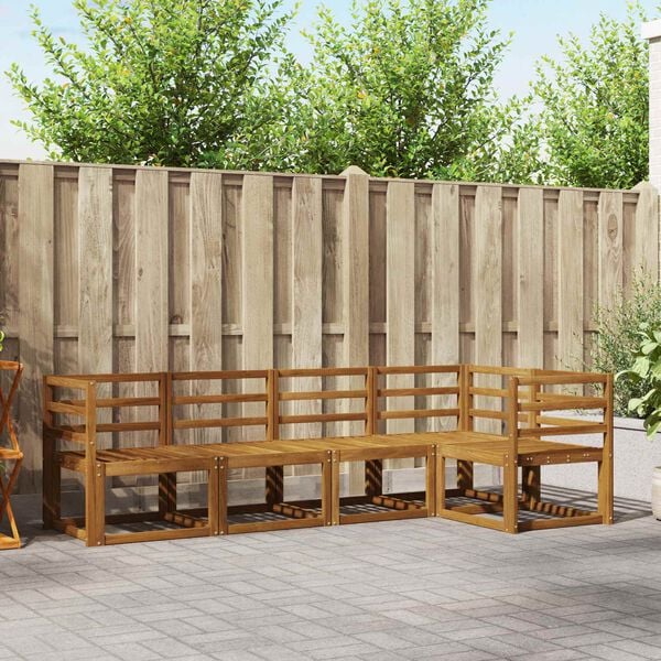 vidaXL Sofa S&aelig;t 5 pcs Naturfarvet