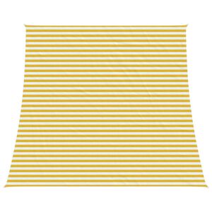 vidaXL Solsejl Gul og Hvid 4 / 5 x 4 m HDPE