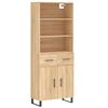 vidaXL h&oslash;jskab 69,5x34x180 cm konstrueret tr&aelig; sonoma-eg