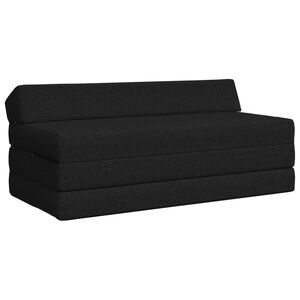 vidaXL Samlebar Sofa Seng Sort 120 x 60 x 49 cm Stof