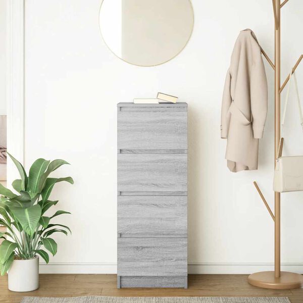 vidaXL sk&aelig;nk 37,5x35x99 cm konstrueret tr&aelig; gr&aring; sonoma-eg