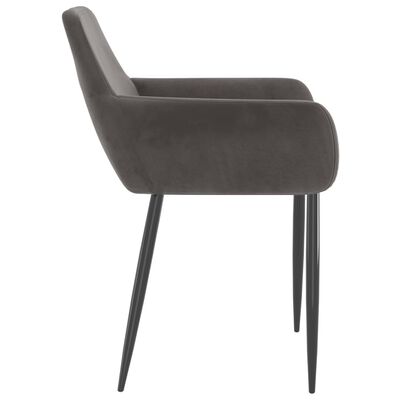 vidaXL spisebordsstole 4 stk. velour mørkegrå