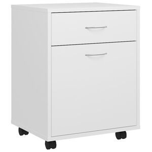 vidaXL rulleskab 45x38x54 cm konstrueret tr&aelig; hvid