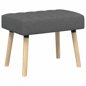 vidaXL Kanalpuddet B&aelig;nk M&oslash;rkegr&aring; 60 x 40 x 45 cm Stof