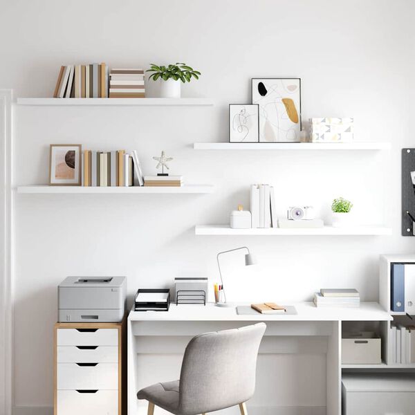 vidaXL v&aelig;ghylder 4 stk. 120x23,5x3,8 cm MDF hvid