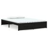 vidaXL sengeramme 140x190 cm massivt tr&aelig; sort