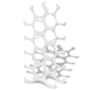 vidaXL vinreol til 15 flasker aluminium s&oslash;lvfarvet