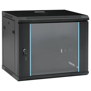 vidaXL v&aelig;gh&aelig;ngt netv&aelig;rksskab 4U 19" IP20 600x450x510 mm