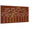 vidaXL udend&oslash;rs v&aelig;gdekoration 105x55 cm blomsterdesign cortenst&aring;l