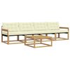 vidaXL Udend&oslash;rs sofagruppe 5 pcs Hvid og cremefarvet 79 x 79 x 37 cm