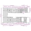 vidaXL K&oslash;kkenskab Lucca R&oslash;get eg 80 x 46 x 81,5 cm Konstrueret tr&aelig;