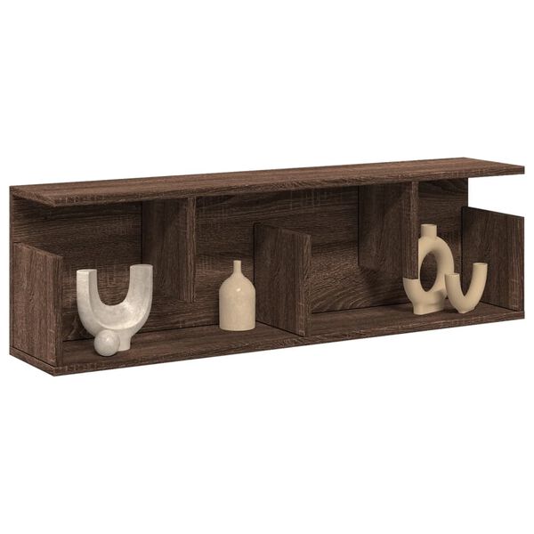 vidaXL v&aelig;gskab 100x20x30 cm konstrueret tr&aelig; brun egetr&aelig;sfarve