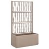 vidaXL plantekasse med espalier 80x36x140 cm PP lysebrun