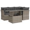 vidaXL sofas&aelig;t 5 dele med hynder polyrattan gr&aring;