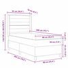 vidaXL Box spring seng med madras Gr&aring;brun 90 x 200 cm Stof