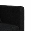 vidaXL L-formet sovesofa 275x140x70 cm stof sort