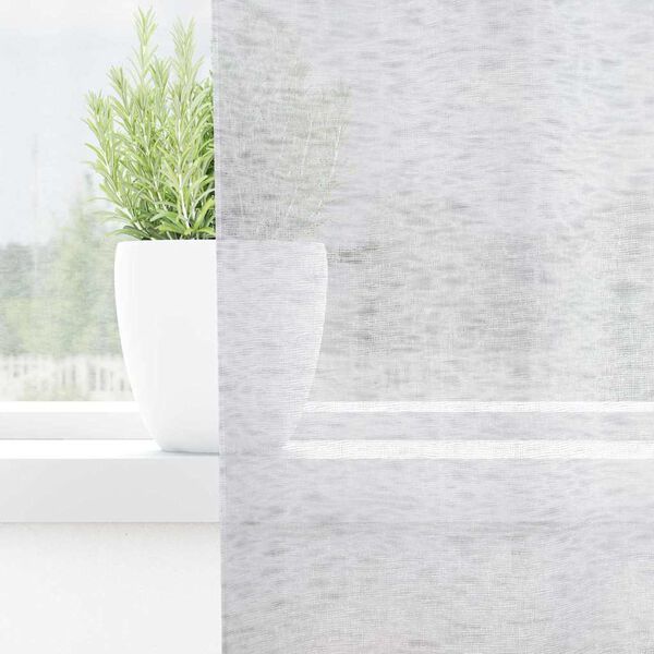 vidaXL Voile Gardin med gardiner 2 pcs Lysegr&aring; 140 x 140 cm Polyester