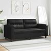 vidaXL 2-personers sofa 140 cm mikrofiberstof sort