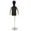 vidaXL Justerbar 120-150 cm Mannequin med Base Unisex PP Sort