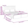 vidaXL Opbevaringsseng Sonoma eg 140 x 200 cm Konstrueret tr&aelig;