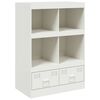 vidaXL skab 67x39x95 cm st&aring;l hvid