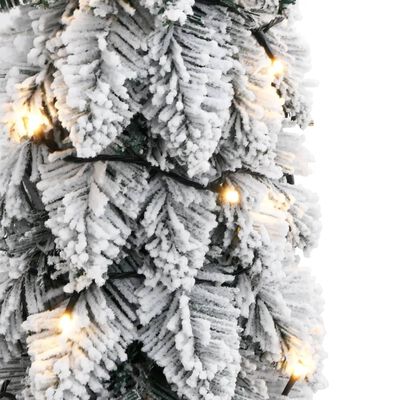 vidaXL kunstigt juletræ med 45 LED'er og sne 90 cm