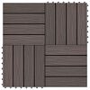 vidaXL Terrasse Flise 3D-design 11 pcs M&oslash;rk Brun 30 x 30 cm WPC