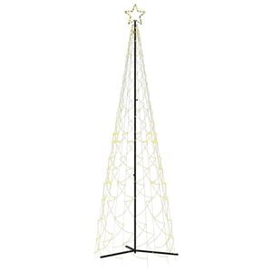 vidaXL juletr&aelig; med kogle, varm hvid, 500 LED'er, 100x300 cm