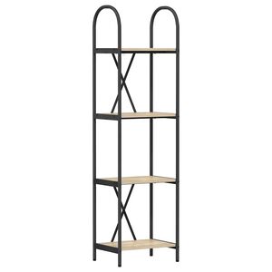 vidaXL Bogreol 4 niveauer 40 x 30 x 146 cm Konstrueret tr&aelig; Sonoma eg