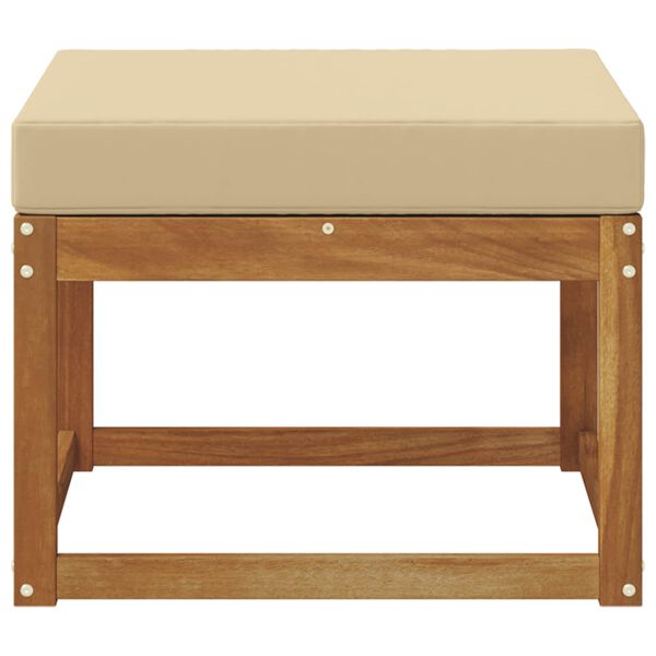 vidaXL Udend&oslash;rs puf Massivt Akacietr&aelig; Naturfarvet