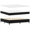 vidaXL Box spring seng med madras Sort 200 x 200 cm Stof