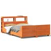 vidaXL sengeramme uden madras 140x190 cm massivt fyrretr&aelig; gyldenbrun